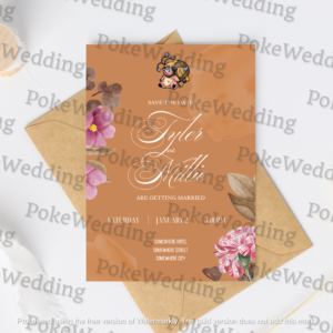 Tauros and Miltank Wedding Invitation