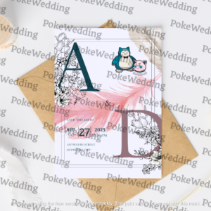 Snorlax and Jigglypuff Wedding Invitation